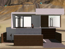 Sims 3 — Lunar Living - One Bedroom NF by simoleontree — One bedroom, Two bathrooms, separate kitchen, open living and