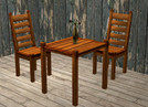 Sims 2 — Guilty Dining Set by Sims99Fanatic2 — Included in this set is a dining chair, a dining table, 5 recolors of both