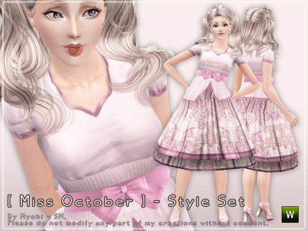 Sims 3 — [ Miss October ] - Style Set by Screaming_Mustard — This is ~MISS SEPTEMBER~ style set and focuses on classic