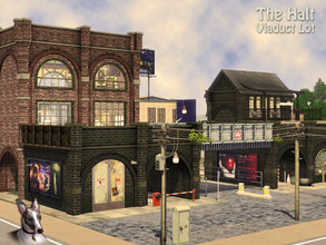 Sims 3 — Bridge Lane Railway  - The Halt by Cyclonesue — A dark and run-down viaduct, with adjacent factory,