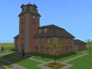 Sims 2 — Town Hall by juhhmi — Centre of the local government with lots of office space. Icludes cafeteria, library and