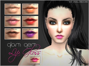Sims 2 — Glam Gem Lipgloss Set by Pralinesims — New realistic lip glosses in 7 variations for your sims!