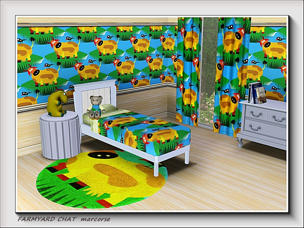 Sims 3 — Farmyard Chat pattern by marcorse — Another pattern for the young child - this one of a rather round, yellow cow