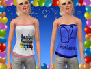 Sims 3 — MJH AF Autism Top by justme182 — A slight reworking of the Late Night tube top with three different autism