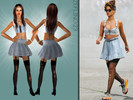 Sims 2 — Rihanna - We Found Love Outfit by dulcie2 — Rihanna\'s we found love outfit. Denim skirt, denim crop top &