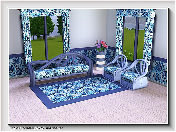 Sims 3 — Leaf Damascus pattern by marcorse — A typical damask pattern in leaf form.