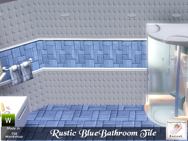 Sims 3 — Rosieuk Rustic Blue Floor Tile by Rosieuk — Rustic blue floor tile which look like block wood, this would grace