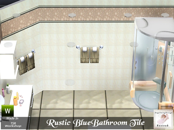 Sims 3 — Rosieuk Rustic Cream Floor Tile by Rosieuk — Rustic cream floor tile which have a water mark effect,this would