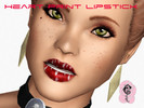 Sims 3 — Heart Printed Lipstick by pepper0908892 — Heart printed lipstick has 3 recolorable areas.