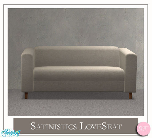 Sims 2 — Satinistics - DOT-Satinistics Love Seat VeryClean by DOT — Satinistics, Sofa, Chair, Chair with pillow, LoveSeat