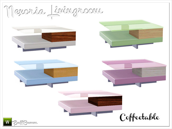 Sims 3 — Nexoria Livingroom Coffee Table by BuffSumm — Design-oriented modern livingroom. Clear and straight-lined