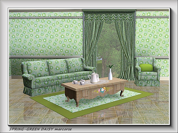 Sims 3 — Springgreen Daisy pattern by marcorse — Spring is sprung! At least, it is where I live! Pretty little daisy