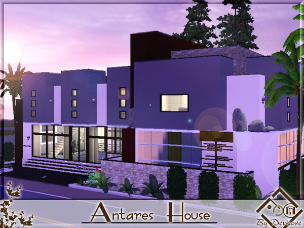 Sims 3 — Antares House by Devirose — Modern villa big enough, with parking, swimming pool, large rooms. Ideal for a young