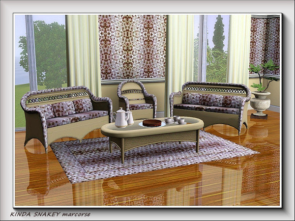 Sims 3 — Kinda Snakey pattern by marcorse — Not a snakeskin, although very similar, this delicate, lacey design in brown
