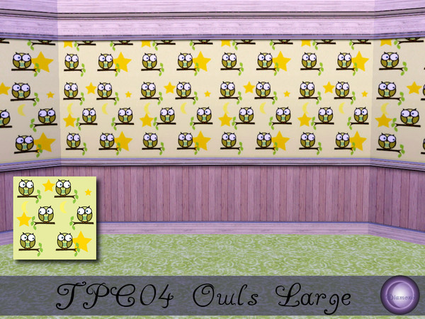 Sims 3 — D2DTPC04 Owls Large by D2Diamond — Part of the Texture Pattern Challenge Collection. Patterns and Textures by