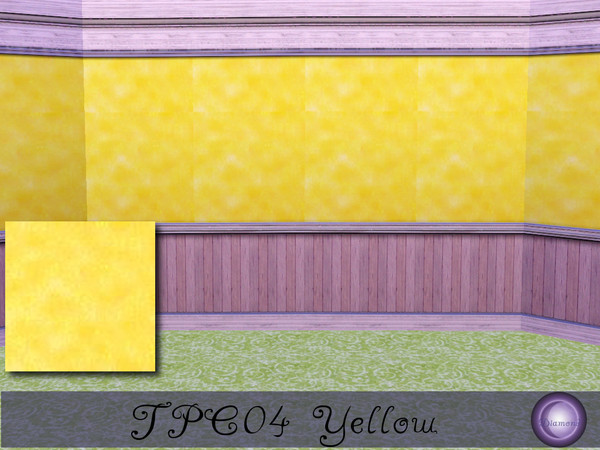 Sims 3 — D2DTPC04 Yellow by D2Diamond — Part of the Texture Pattern Challenge Collection. Patterns and Textures by