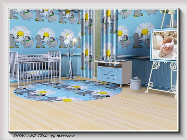 Sims 3 — Show and Tell pattern by marcorse — A slightly older baby elephant plays show and tell - with the daisies held