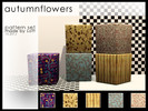 Sims 3 — Pattern Set - Autumnflovers by Loft — small set of 5 recolorable patterns made by Loft