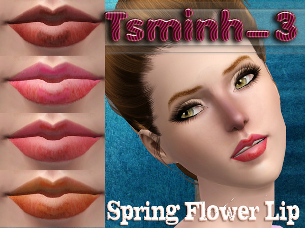 Sims 3 — Spring Flower Lip by TsminhSims — A New LipStick gives you Sims a New look. Feeling a little Sweet, a little