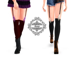 Sims 3 — Bones keep it stockings by Sunny13 — Simple stockings for Halloween and for everyday for daring girls. Two