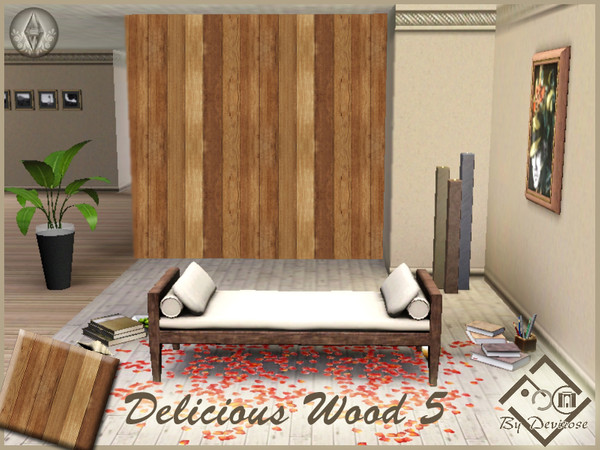 Sims 3 — Delicious Wood 5 by Devirose — By Devirose-created using EA's 'Create a Pattern'.'-No need Expansion packs,base