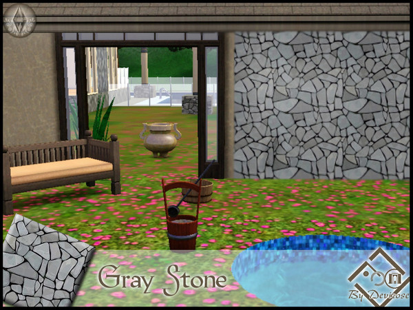 Sims 3 — Gray Stone by Devirose — By Devirose-Ideal also for floors.- created using EA's 'Create a Pattern'.'-No need
