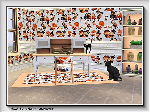 Sims 3 — Trick or Treat pattern by marcorse — Children in their Halloween costumes, ready for a night of Trick or