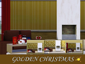 Sims 3 — evi Golden Christmas by evi — A set of Christmas patterns deco. It is recolorable