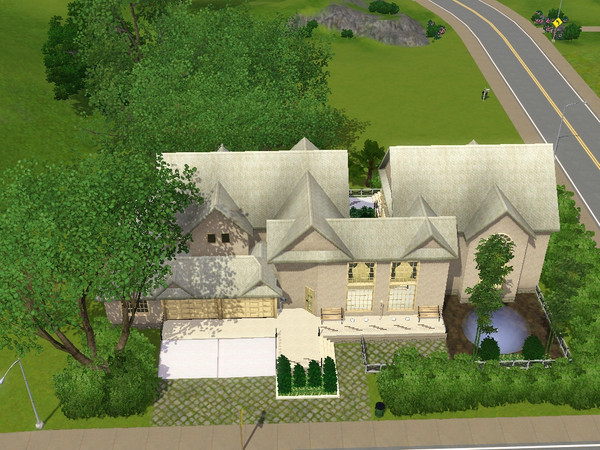 Sims 3 —  by Xodess — This beautiful 2-story home is good for a family of six (including a vampire, as there is a bedroom