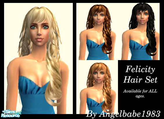 Sims 2 — Felicity Hair Set by Angelbabe1983 — Here is another hair set based on a wonderful mesh from the Sims Artists