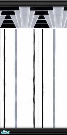 Sims 2 — Art Deco Series 1 - Grey & Black Stripes by Rowena DeVandal — Third time\'s the charm! Originally created