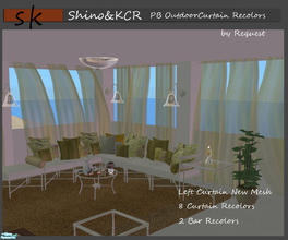 Sims 2 — PB Outdoor Curtains - Sheer recolors by ShinoKCR — This is a set with recolors by Request. There is a grey bar