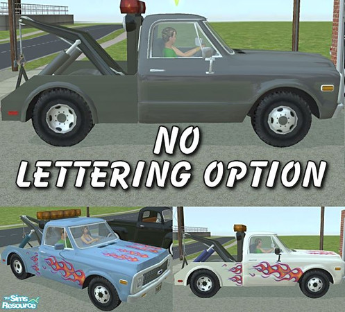 Sims 2 — 1970\'s Tow Truck - No lettering by Dr Pixel — No lettering option for the tow truck