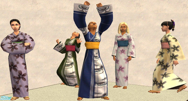 Sims 2 — EA adult kimonos made available to teens by Nocommente — You must have Bon Voyage. These are the female adult