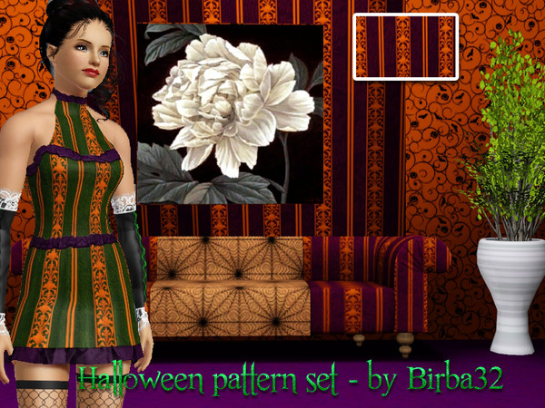 Sims 3 — Halloween patterns - damasco by Birba32 — Damask pattern, perfect for halloween but just change the colors for