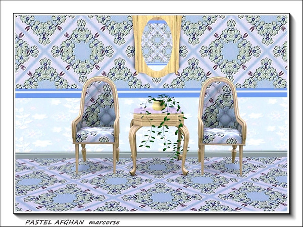 Sims 3 — Pastel Afghan pattern by marcorse — This pattern is created from the pretty crocheted squares that my generation