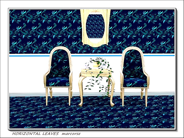 Sims 3 — Horizontal Leaves pattern by marcorse — A simple horizontal repeat pattern featuring stylised leaves and