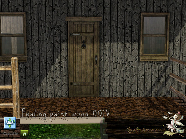 Sims 3 — JJs Pealing Paint Wood Pattern 001V by thesorceress — This is a Wood pattern set with pealing paint. I've set