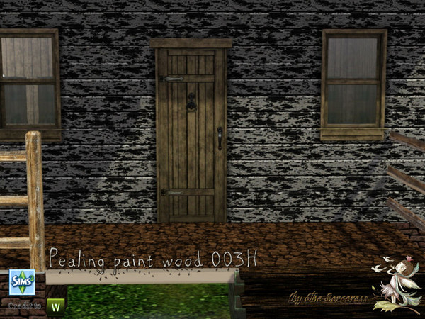 Sims 3 — JJs Pealing Paint Wood Pattern 003H by thesorceress — This is a Wood pattern set with pealing paint. I've set