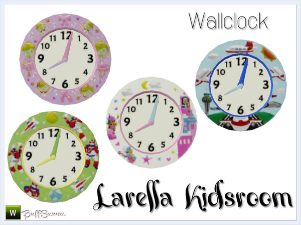 Sims 3 — Larella Kidsroom Wallclock by BuffSumm — Part of the *Larella Kidsroom* ***TSRAA***