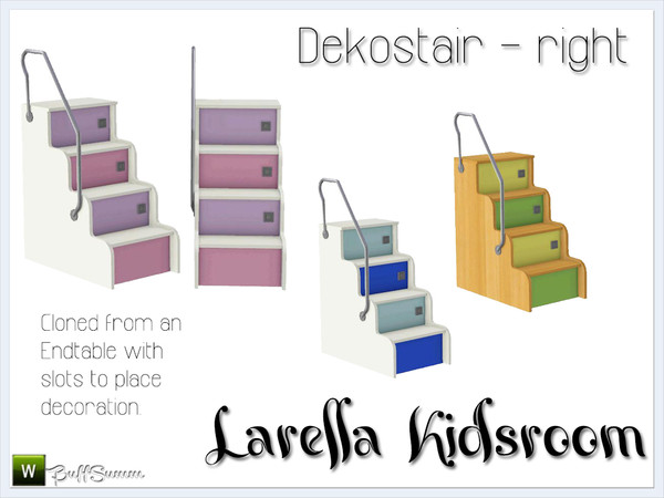 Sims 3 — Larella Kidsroom Dekostairs Right by BuffSumm — Part of the *Larella Kidsroom* ***TSRAA***