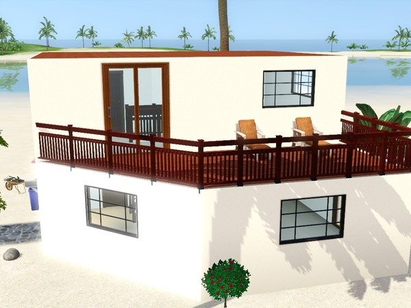 Sims 3 — Sunset Bay 106 by Silerna — Remember those white palm houses from the sims 2? I loved those houses! So I made