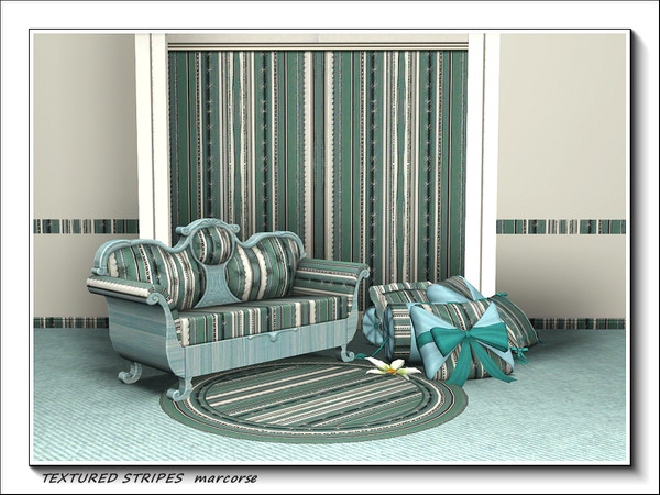 Sims 3 — Textured Stripes pattern by marcorse — A classic - and elegant - embossed wallpaper design of vertical stripes
