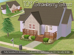 Sims 2 — Base game compatible - 109 Strawberry Street by olcia_olivinea — Traditional starter house, with 3 bedrooms, 1
