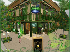 Sims 3 — La Fee Verte by murfeel — Come have a bottle of Absinthe at the Green Faery! There's dancing, shuffleboard,