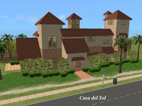 Sims 2 — Casa del Sol by millyana — Your sims can bask in the sun and entertain in style in this big Spanish style