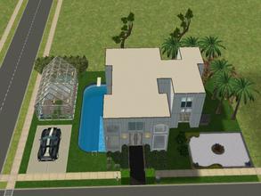 Sims 2 — Crepe Modern by Xodess — This lovely vacation home has a living room and kitchen in one open floor plan on the
