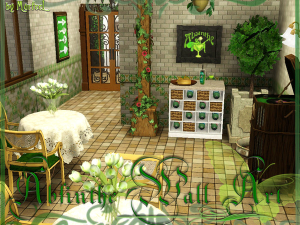 Sims 3 — Absinthe Wall Art by murfeel — 'Absinthe is the aphrodisiac of the self. The green fairy who lives in the