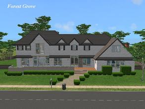 Sims 2 — Forest Grove by millyana — For sale: classic white brick home surrounded by lots of shade trees with 3 bedrooms,