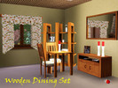 Sims 3 — Wooden_Dining_Set by drib_ydal — A base game only Dining Room Set made up of 13 pieces. Comes in 4 recolourable